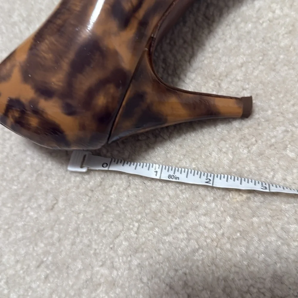 J. Crew Leopard Print Peep Toe Heels 6